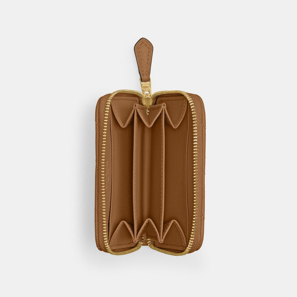 حافظة بطاقات صغيرة مبطنة بسحاب محيط 