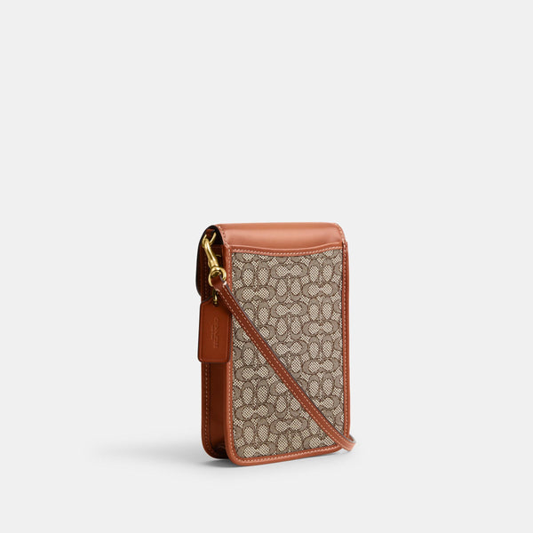 Phone Crossbody In Micro Signature Jacquard