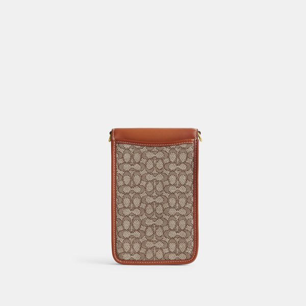 Phone Crossbody In Micro Signature Jacquard