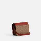 CM551-Idol Bag In Signature Canvas With Snakeskin Detail-B4/Tan Rust