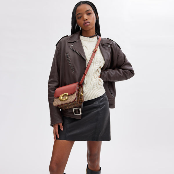 Idol Bag In Signature Canvas With Snakeskin Detail