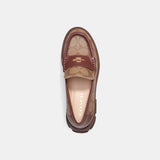 CM669-Ruthie Sig Loafer-Khaki/ Walnut