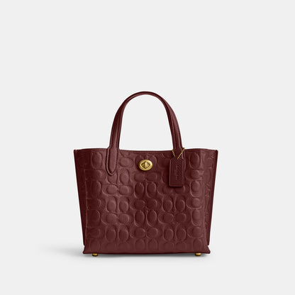 CN056-Willow Tote 24 In Signature Leather-B4/Wine