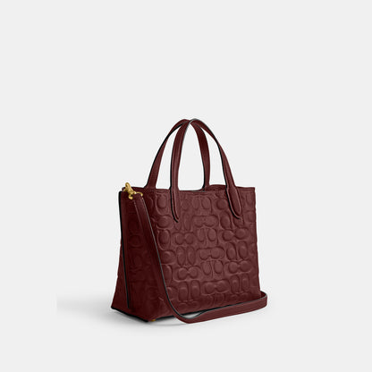 CN056-Willow Tote 24 In Signature Leather-B4/Wine