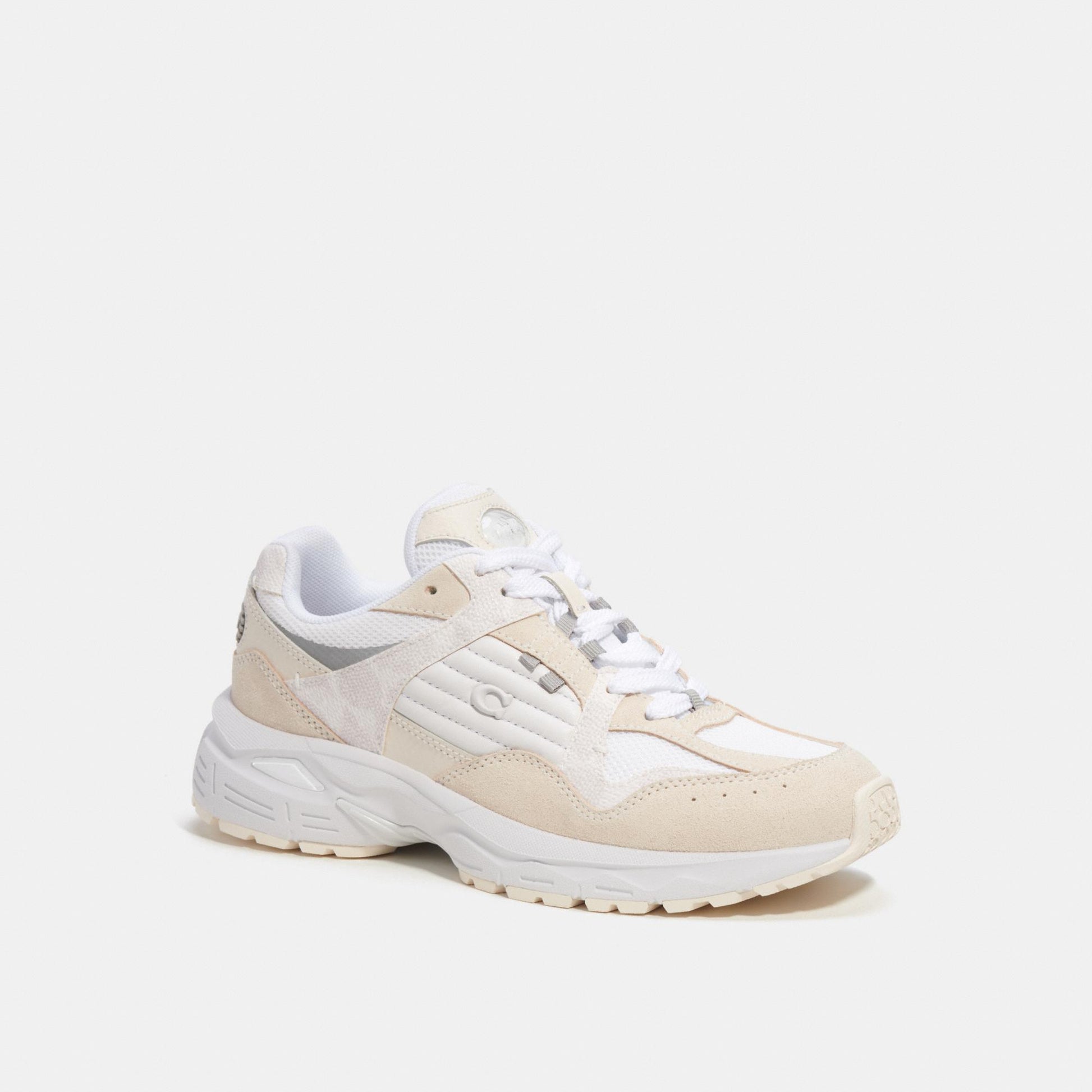 CN342-C301 Sneaker With Signature Canvas-Chalk/White