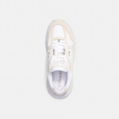 cn342-C301 Sneaker With Signature Canvas-Chalk/White