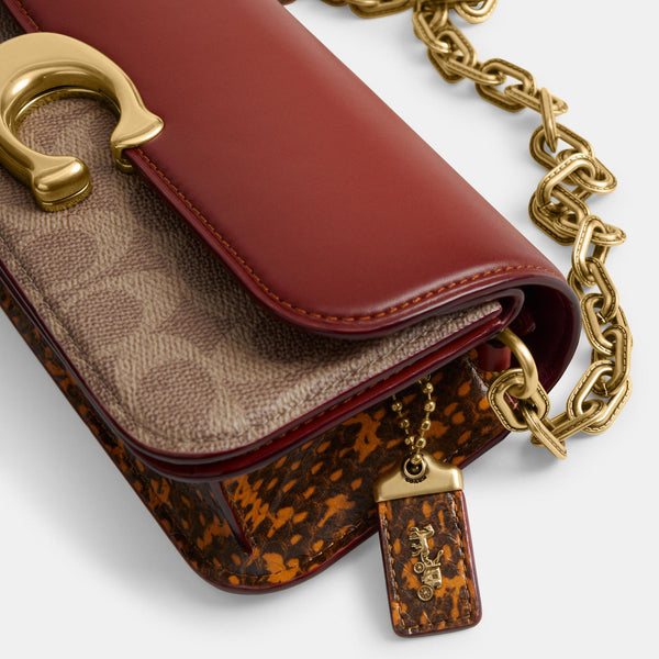 Idol Bag 23 In Signature Canvas With Snakeskin Detail