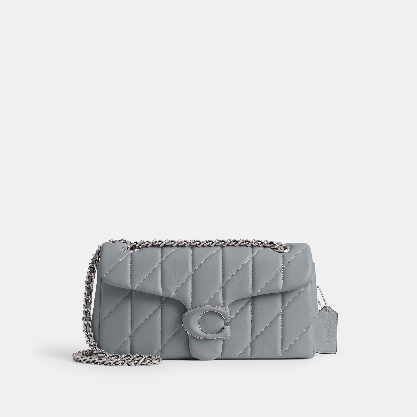 CP147-Tabby Shoulder Bag 26 With Quilting-LH/Grey Blue