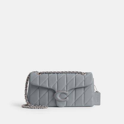 CP147-Tabby Shoulder Bag 26 With Quilting-LH/Grey Blue