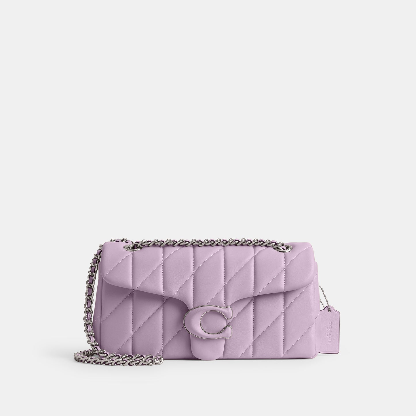 CP147-Tabby Shoulder Bag 26 With Quilting-LH/Soft Purple