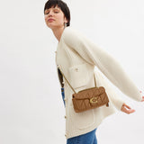 cp149-Tabby Shoulder Bag 20 With Quilting-B4/Honey Brown