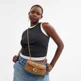 cp149-Tabby Shoulder Bag 20 With Quilting-B4/Honey Brown