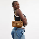 cp149-Tabby Shoulder Bag 20 With Quilting-B4/Honey Brown