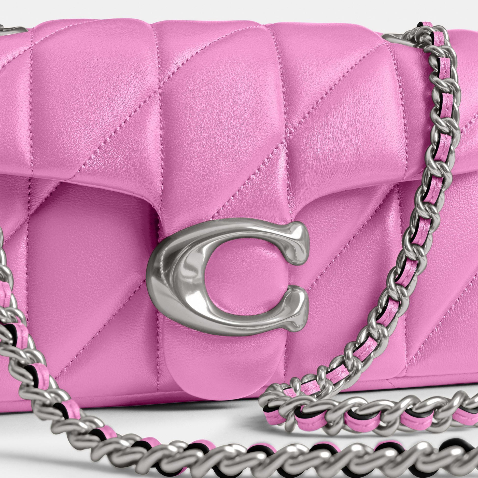 CP149-Tabby Shoulder Bag 20 With Pillow Quilting-Lh/Fuchsia.