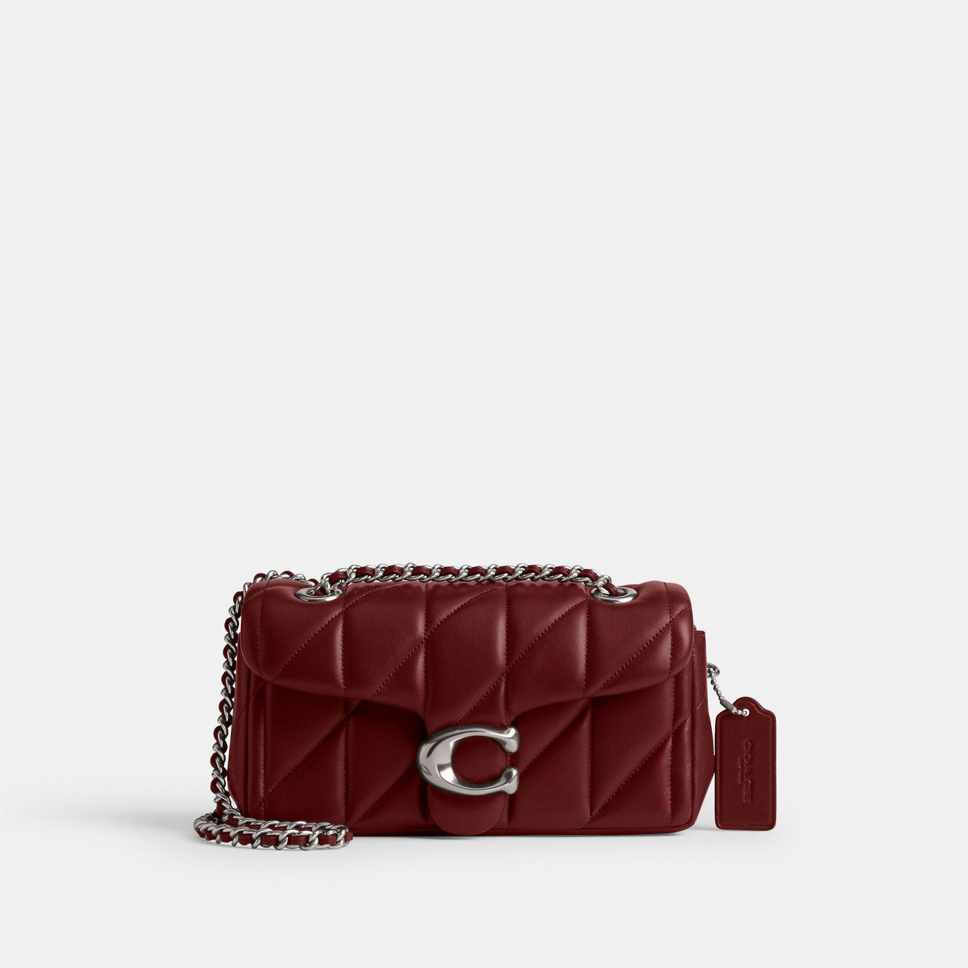 CP149-Tabby Shoulder Bag 20 with Pillow Quilting-Lh/Dark Ruby