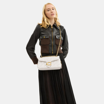 CP150-Tabby Shoulder Bag 26 with Quilting-B4/Chalk