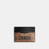 Card Case In Signature Canvas With Coach Graphic