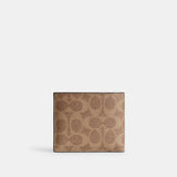 cp280-3-In-1 Wallet In Signature Canvas With Coach Graphic-Tan Multi.