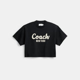 Cursive Signature Cropped T-Shirt