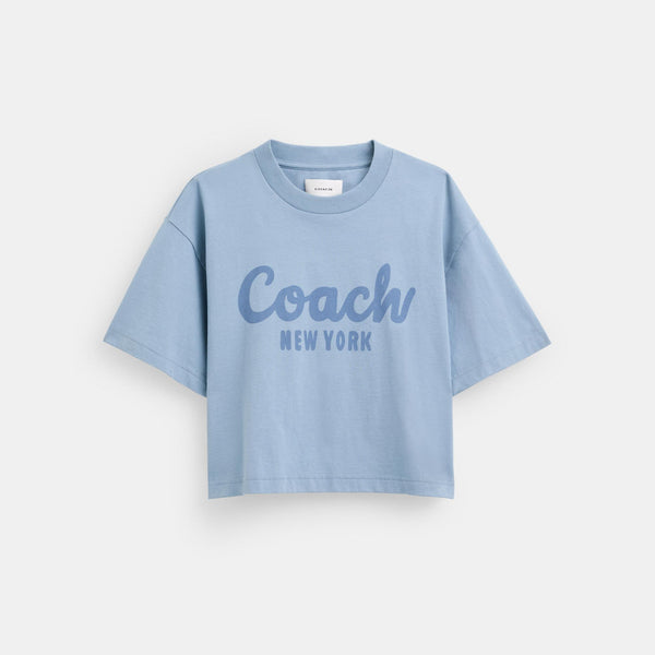 Cursive Signature Cropped T-Shirt