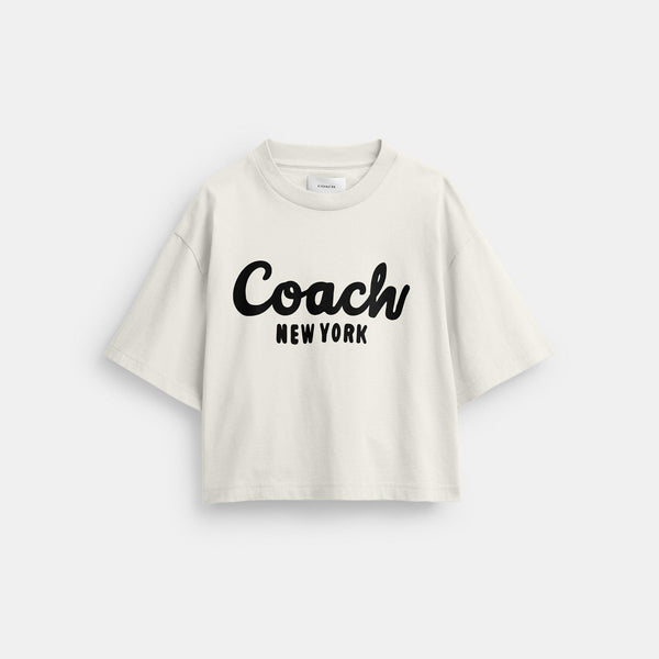 Cursive Signature Cropped T-Shirt