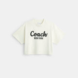 CP778-CURSIVE SIGNATURE CROPPED T-SHIRT-Cream.