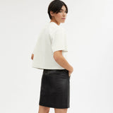 CP778-CURSIVE SIGNATURE CROPPED T-SHIRT-Cream.