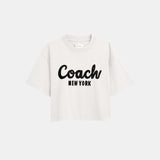 CP778-CURSIVE SIGNATURE CROPPED T-SHIRT-WHITE
