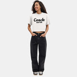 CP778-CURSIVE SIGNATURE CROPPED T-SHIRT-WHITE