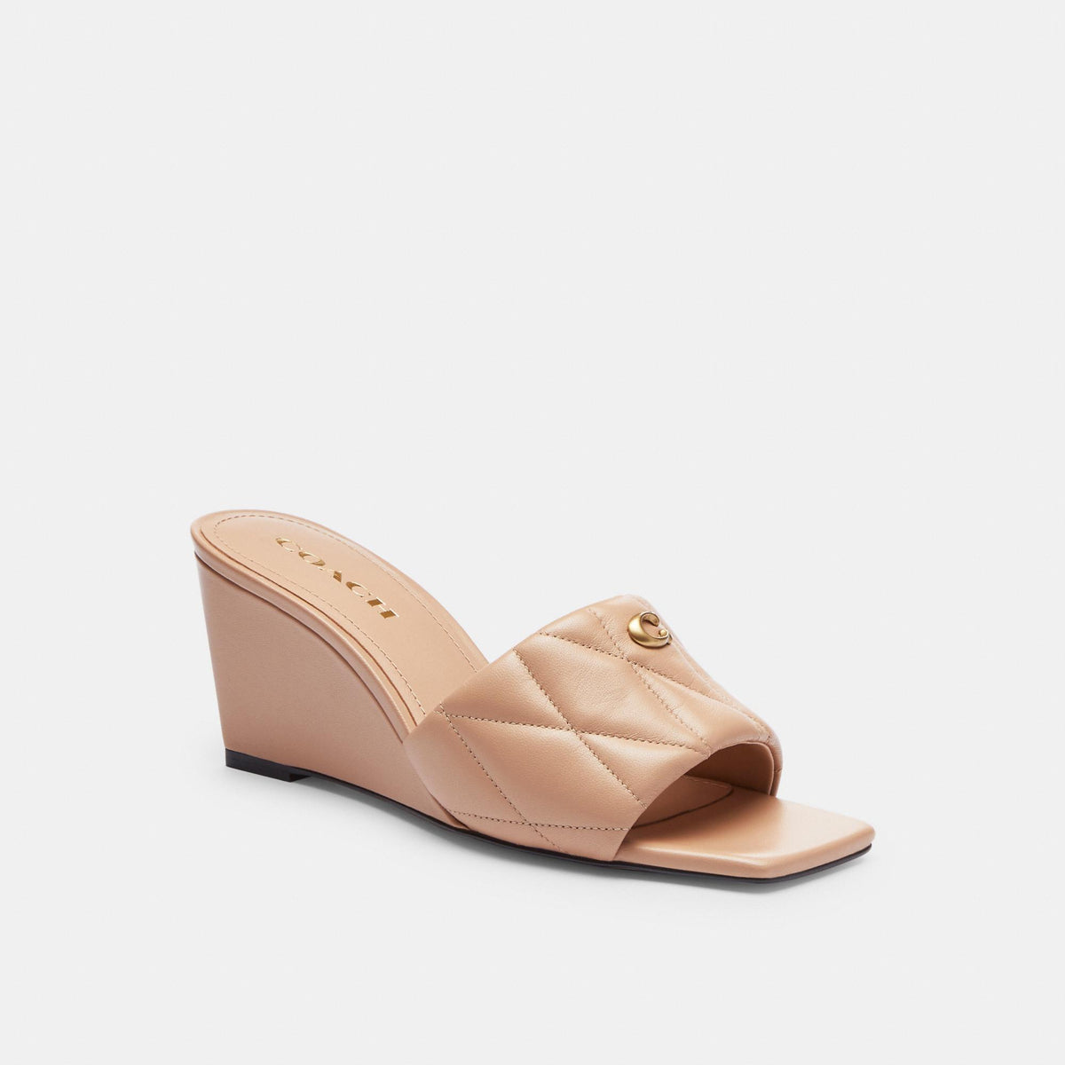 CP910-Emma Wedge With Quilting-Buff