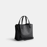 CQ768-Willow Tote 24 In Signature Canvas-MW/Charcoal/Black