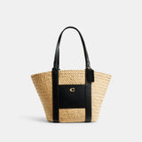 Small Straw Pocket Tote