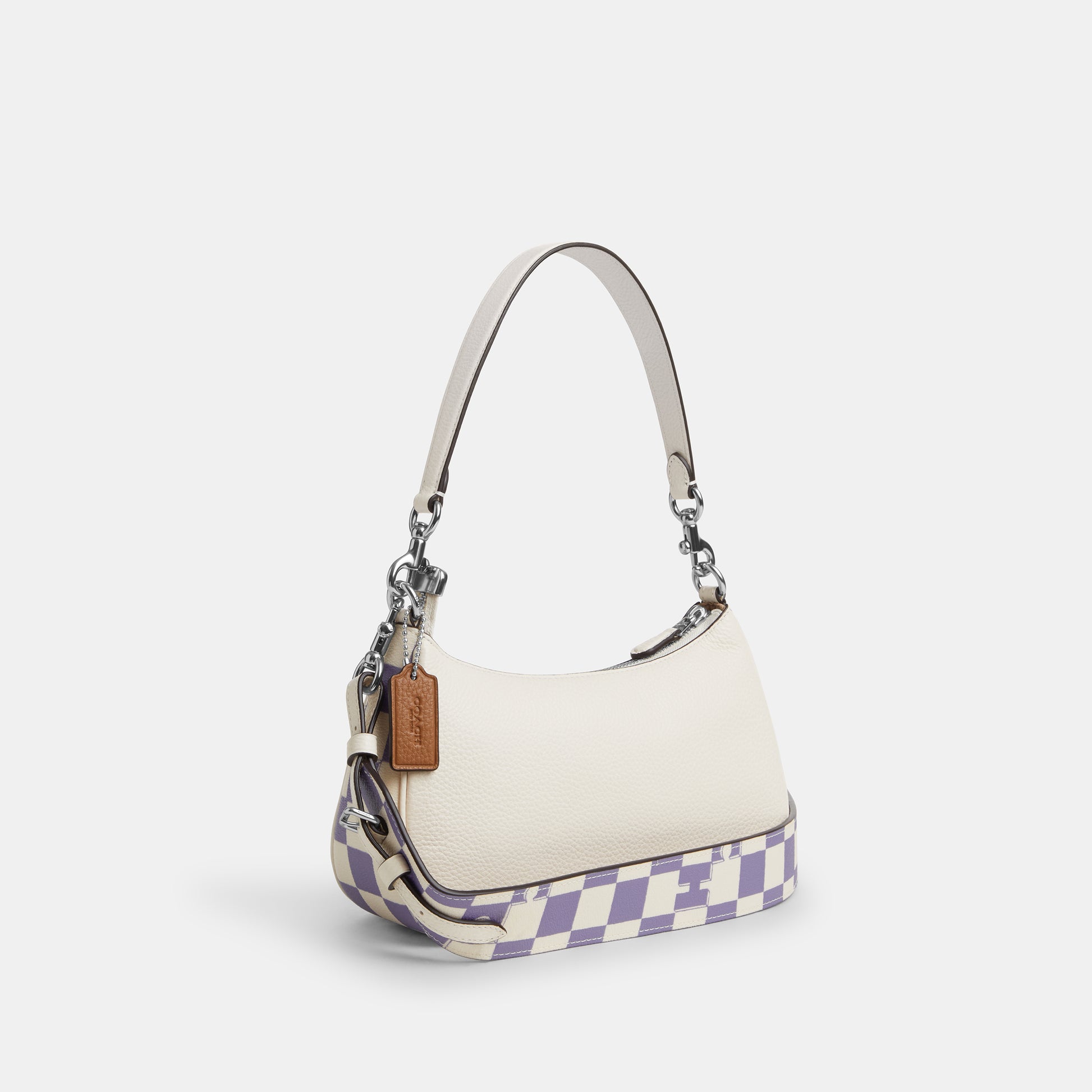 CR103-Teri Shoulder Bag With Checkerboard Print