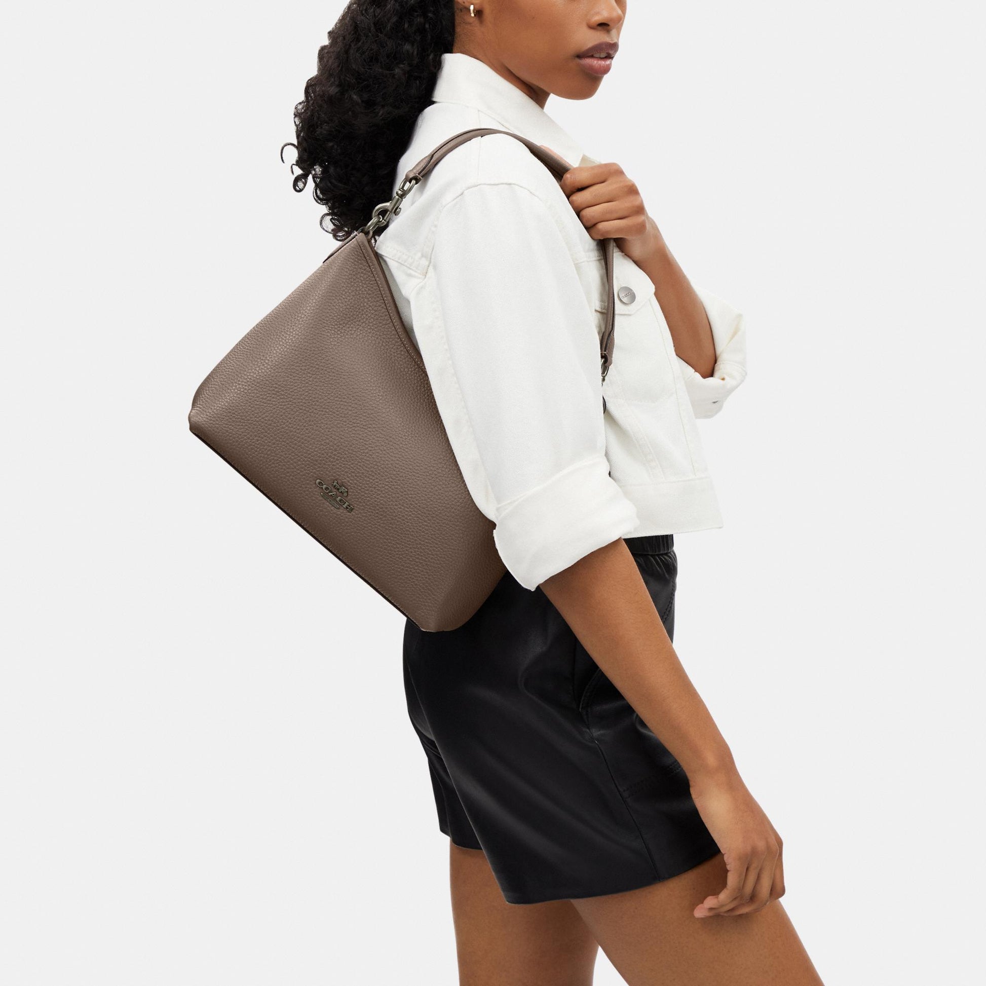 CR148-Laurel Shoulder Bag-Qb/Dark Stone