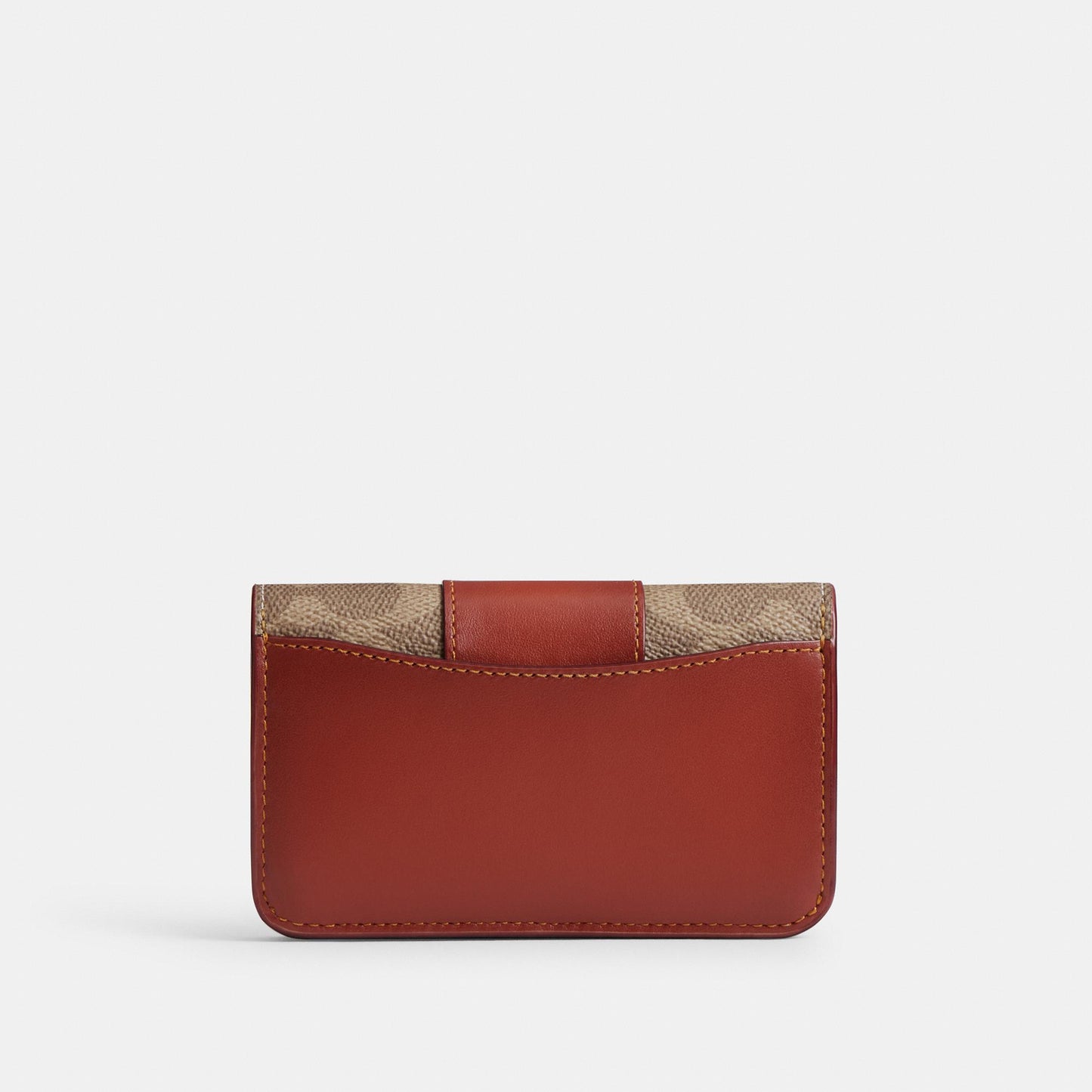 CR542-Essential Slim Card Case in Signature Canvas-B4/Tan Rust