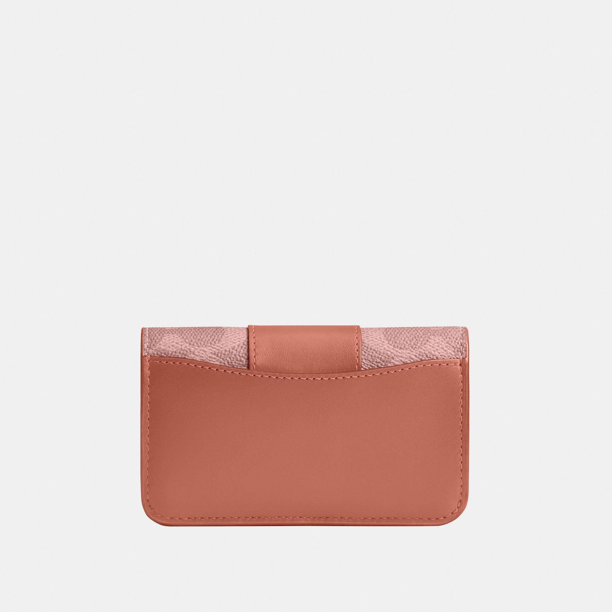 CR542-Essential Slim Card Case in Signature Canvas-B4/Melon Pink