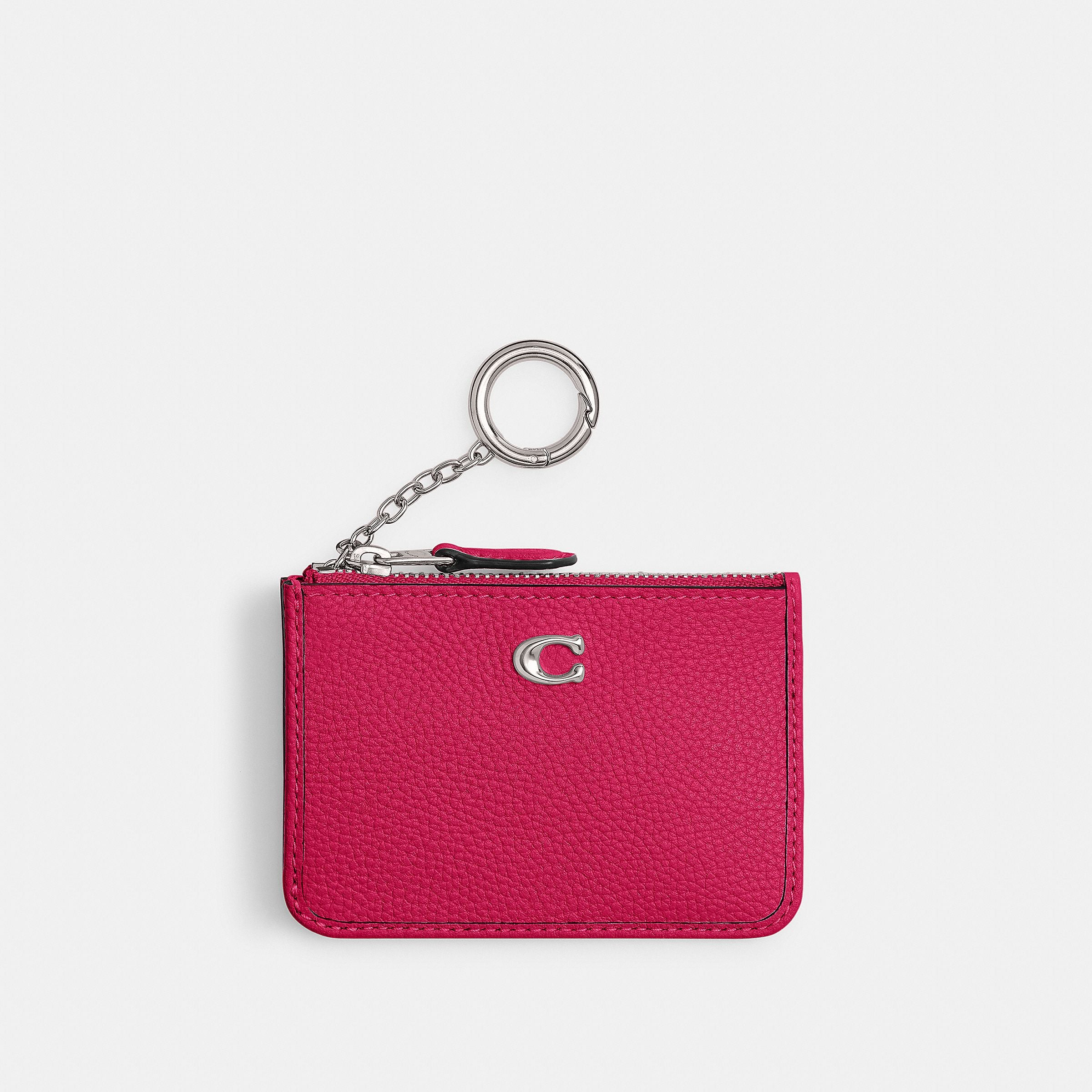 Coach Mini Skinny ID Card Case in B4/Electric Red Crossgrain Leather hotsell NWT 57841