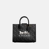 CR680-Ace Tote 26 With Horse And Carriage Print-B4/Truffle Black