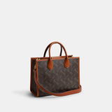 CR680-Ace Tote 26 With Horse And Carriage Print-B4/Truffle Burnished Amber