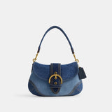 cr737-Soho Bag In Repurposed Denim-B4/Blue Multi