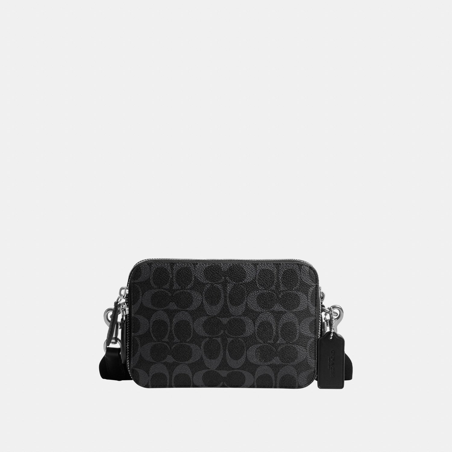 CR783-Charter Crossbody 19 in Signature Canvas-Black Signature