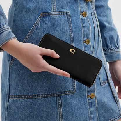 CS032-Essential Slim Accordion Zip Wallet-B4/Black