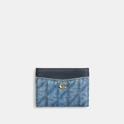 CS130-Essential Card Case With Quilting-B4/INDIGO