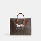 CS252-Ace Tote 35 With Horse And Carriage Print-B4/Truffle Burnished Amber