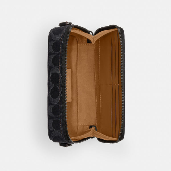 Charter Slim Crossbody In Signature Denim
