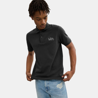 CT025-Horse and Carriage Classic Polo in Organic Cotton-Black