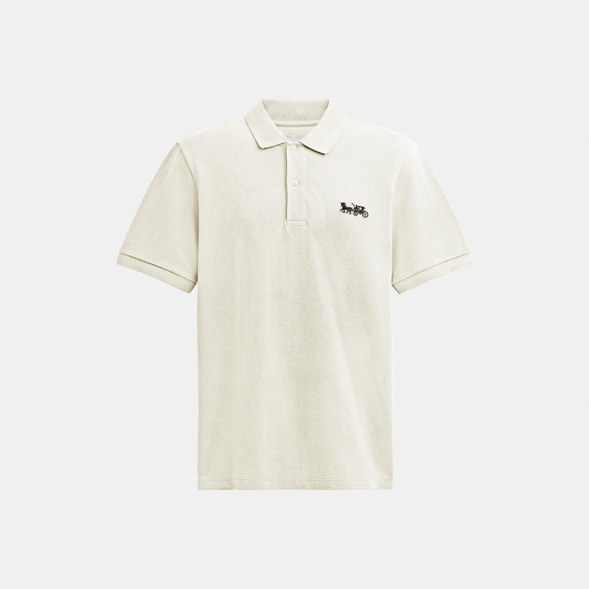 CT025-Horse and Carriage Classic Polo in Organic Cotton-White.