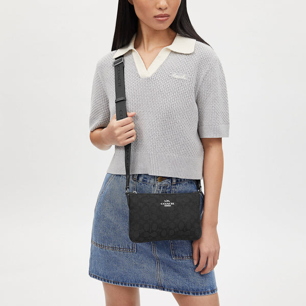 Pace Slim Crossbody Bag In Signature Jacquard