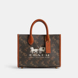 CT890-Ace Tote Bag 17 With Horse And Carriage Print-B4/Truffle Burnished Amber