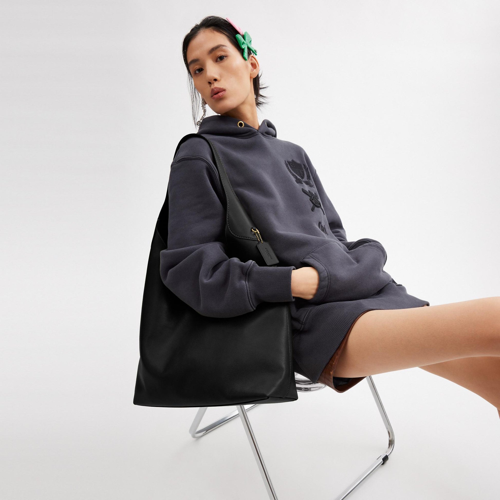 CU044-Brooklyn Shoulder Bag 39-B4/Black